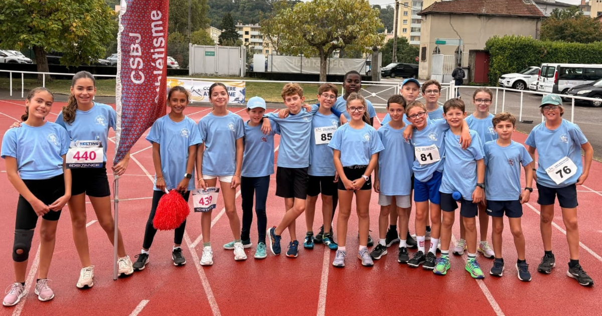Jeunes athlètes du CSBJ Athlétisme en compétition à l'Equip'athlé automnale de Bourgoin-Jallieu, le 3 octobre 2026