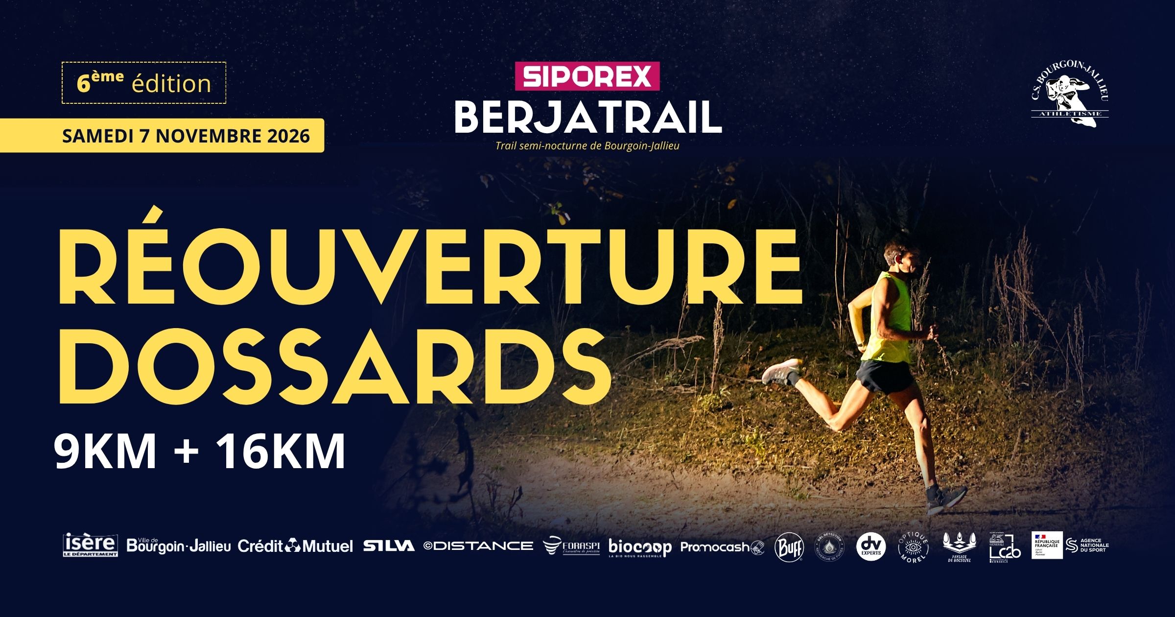 Réouverture des inscriptions du Berjatrail Siporex 2026 avec 400 dossards supplémentaires